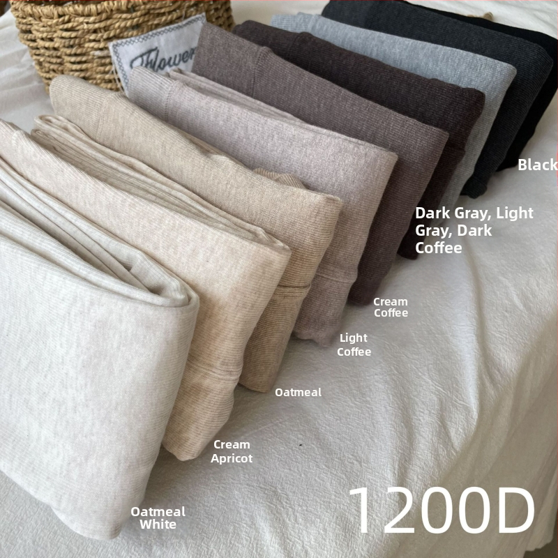 Debeli pamučni legging s visokim pojasom, ribasta tekstura i fleece podstava, vertikalne pruge, za jesen i zimu