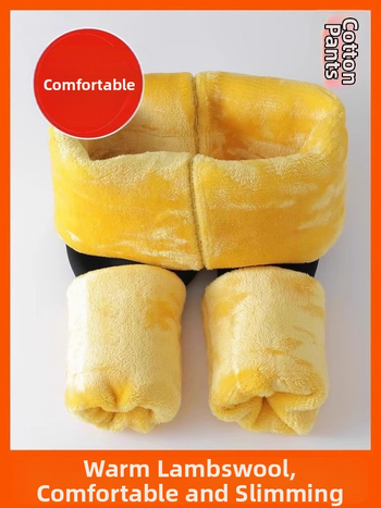 Pantaloni de iarnă pentru femei, într-o singură bucata, fără cusături, ultra-groși, calzi, din amestec nylon-bumbac, cu elasticitate înaltă