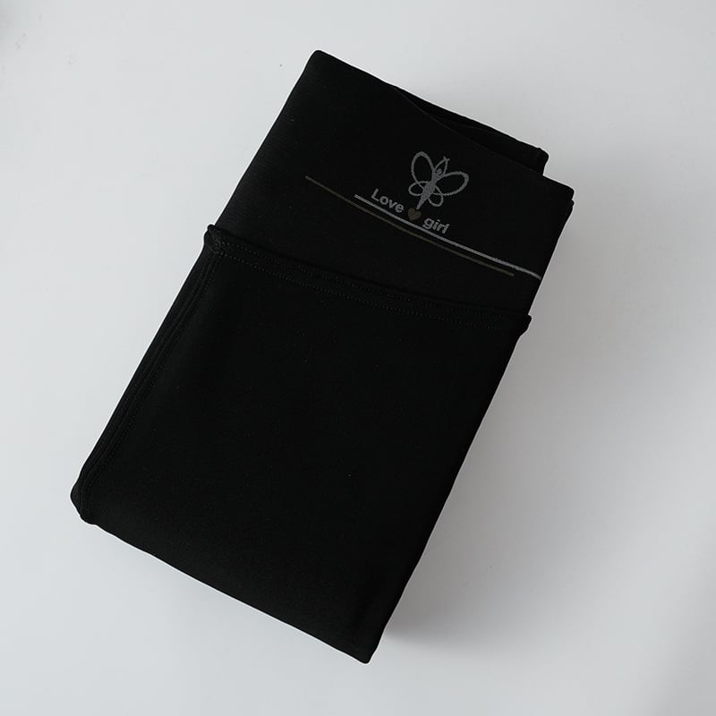 Colanți cu căptușeală de fleece, din amestec nylon-polyester, talie înaltă, ridicare a feselor, control al abdomenului