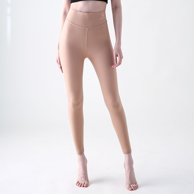 Colanți cu căptușeală de fleece, din amestec nylon-polyester, talie înaltă, ridicare a feselor, control al abdomenului