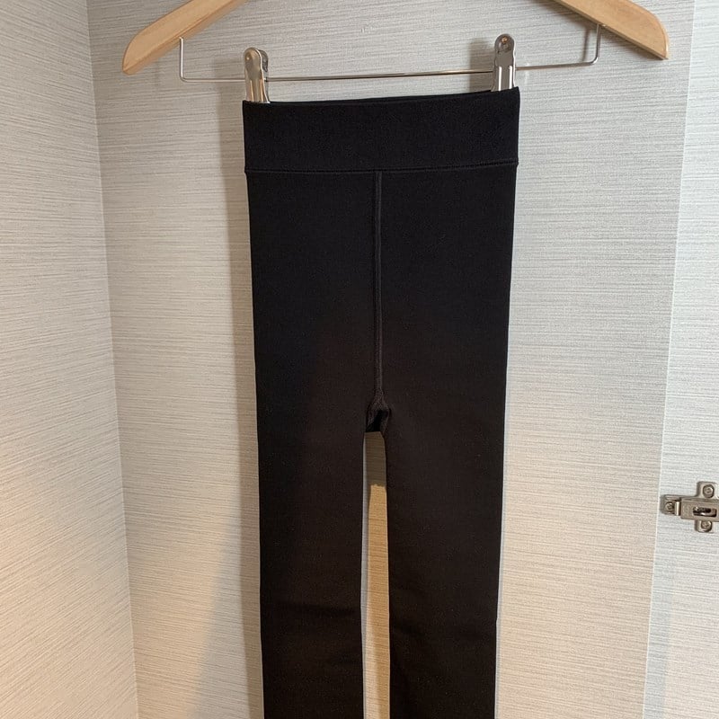 Colanți Aohan cu talie înaltă, căptușiți cu fleece, tricot din nailon-poliester, croială Slim