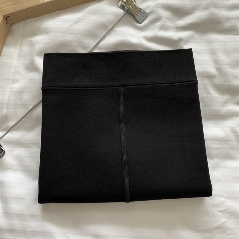 Colanți Aohan cu talie înaltă, căptușiți cu fleece, tricot din nailon-poliester, croială Slim