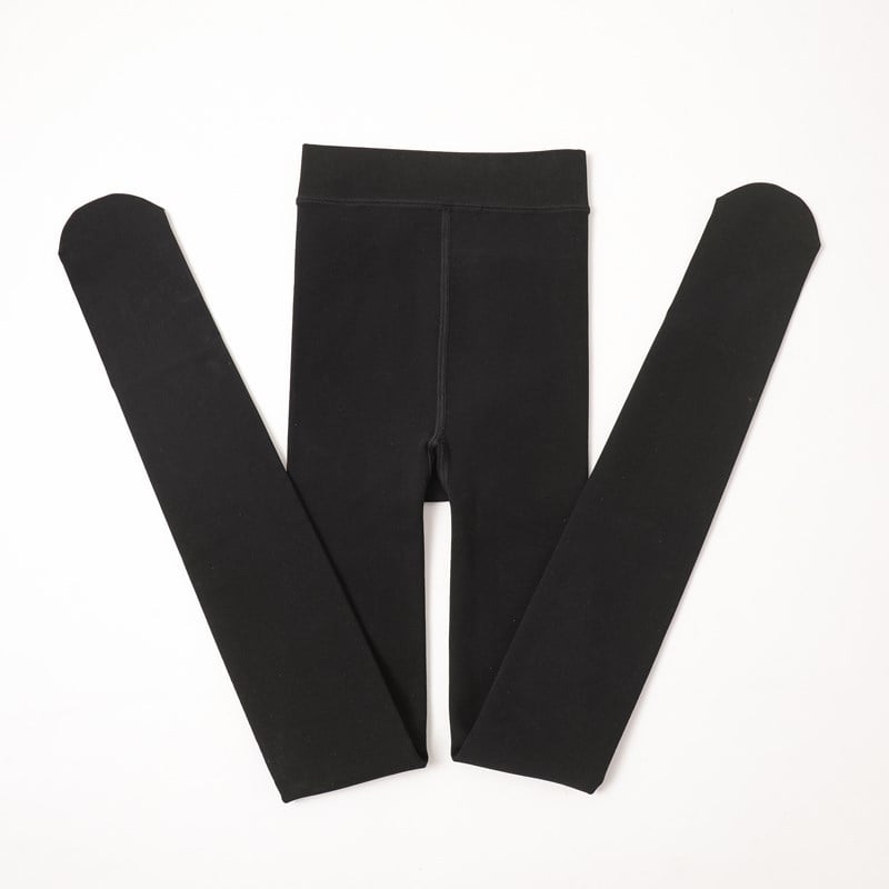 Colanți Aohan cu talie înaltă, căptușiți cu fleece, tricot din nailon-poliester, croială Slim