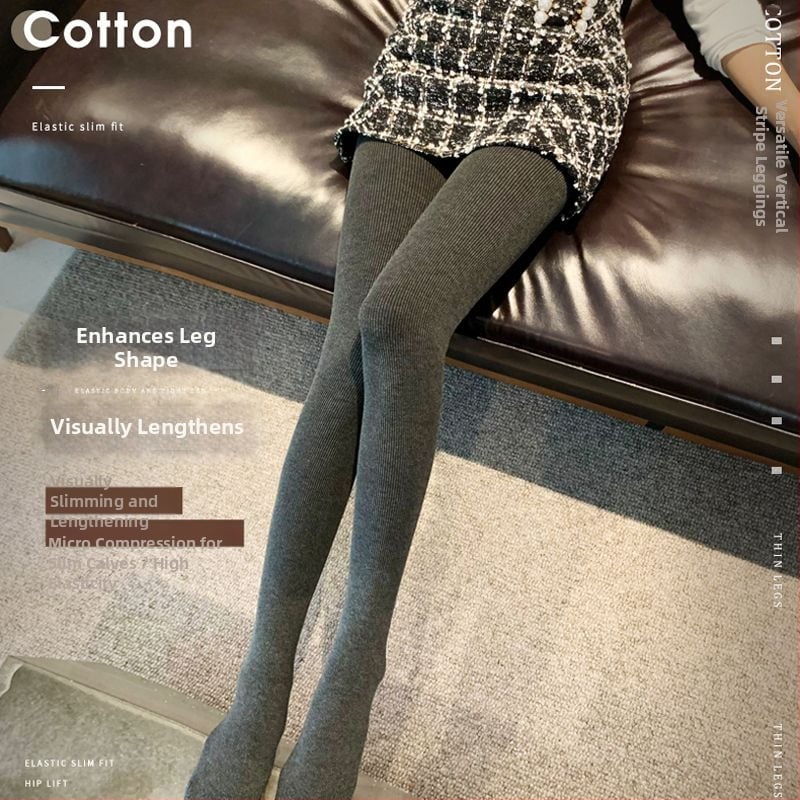 Κολάν ριμπ με επένδυση φλίς, ψηλή μέση, παχιά για φθινοπωρινό-χειμερινό