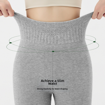 Κολάν γυναικών με κάθετες ρίγες, διατηρούν τη θερμότητα, μικροελαστικά, μεσαίο πάχος, παντελόνι all-in-one