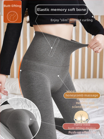 Sieviešu flīsa iekšējā pildījuma legingi ziemai, biezs un silts, augsta vidukļa kontrole vēderam, aizvērta kāja, poliestera–viskozes maisījums, augsta elastība