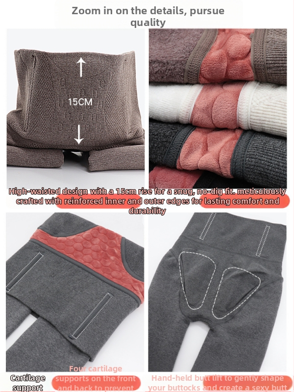 Sieviešu flīsa iekšējā pildījuma legingi ziemai, biezs un silts, augsta vidukļa kontrole vēderam, aizvērta kāja, poliestera–viskozes maisījums, augsta elastība