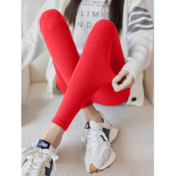 Sieviešu legingi ar vidējā josta, bezšuvju, termi ar velūru, ziema 2025