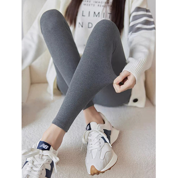 Sieviešu legingi ar vidējā josta, bezšuvju, termi ar velūru, ziema 2025