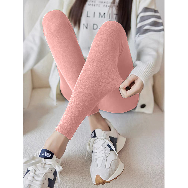 Sieviešu legingi ar vidējā josta, bezšuvju, termi ar velūru, ziema 2025