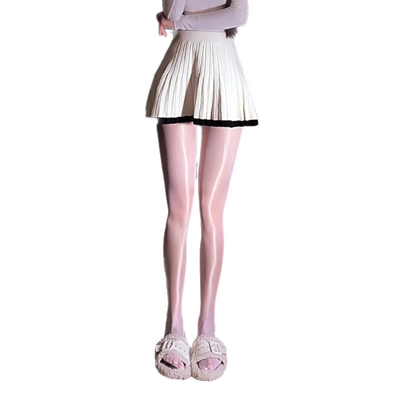 Atvērtas zeķes ar atvērtu intīmo zonu - neilons, elpojošas, augsta elastība, vienkrāsainas, ar kājām