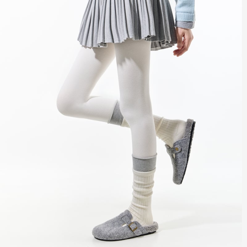 Kokvilnas legingi ar flīsa iekšējo odari, sievietēm, sēžamvietas pacelšana, biezs, ar kājām