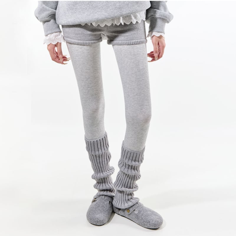 Kokvilnas legingi ar flīsa iekšējo odari, sievietēm, sēžamvietas pacelšana, biezs, ar kājām