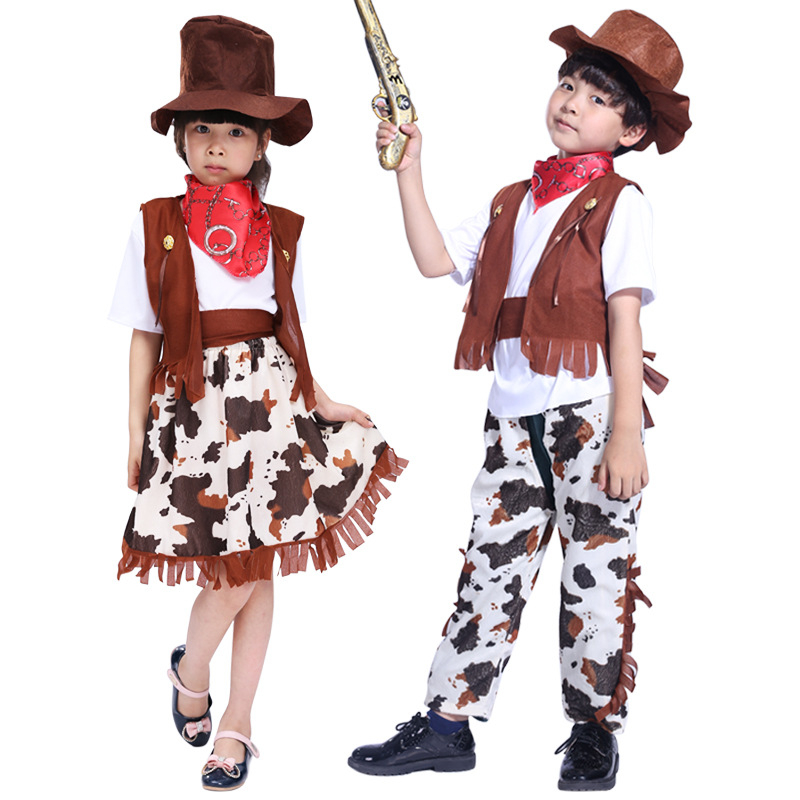 Dječji kostim za Halloween – kaubojska tema, western komplet s prslukom