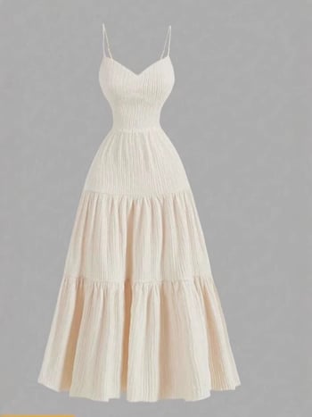 Haljina bez rukava s V izrezom, midi duljine, street hipster stil, poliester 95%+