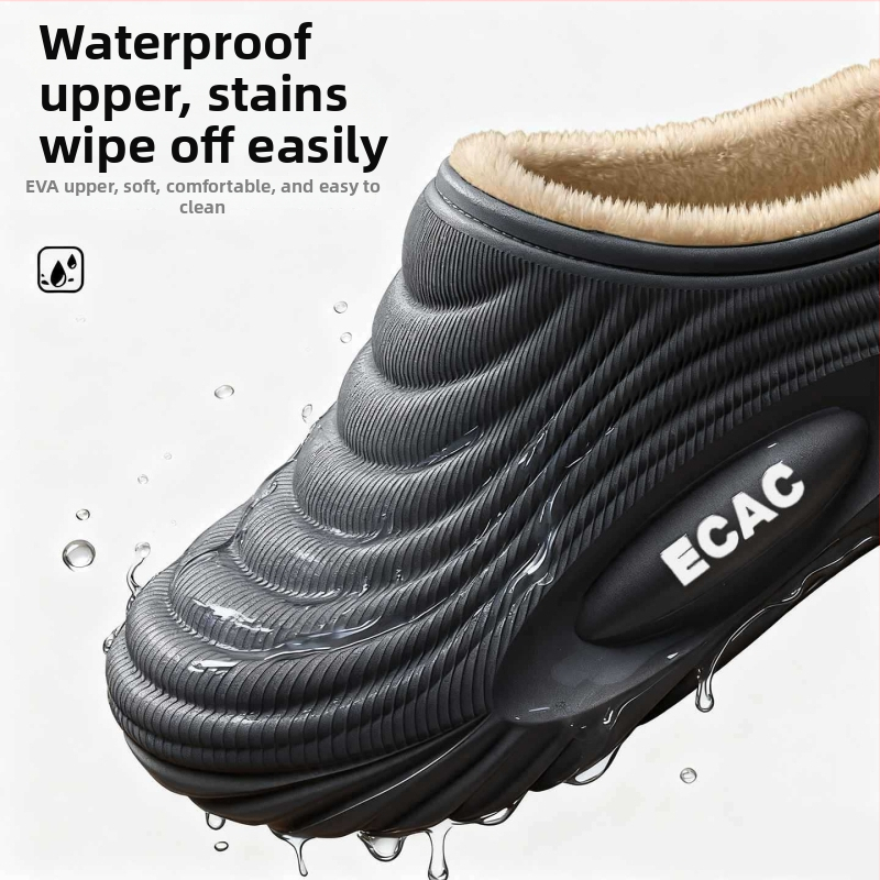 Meeste veekindlad puuvillased sussid - sise kasutamiseks, libisemiskindlad, lõhnavabad, soe sametist vooder, EVA talla