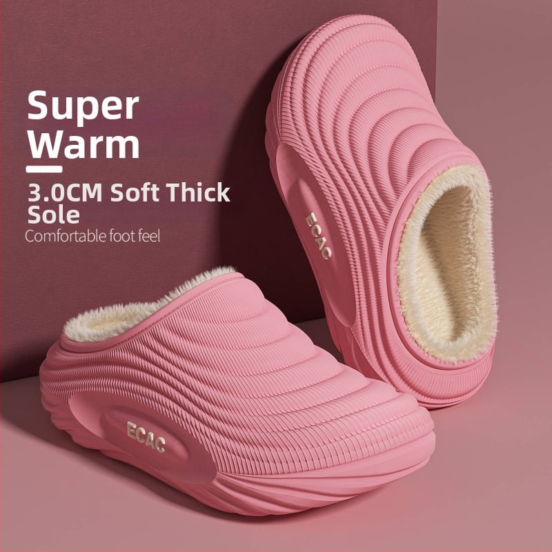 Vyrinės vandeniui atsparios medvilninės šlepetės - vidaus naudojimui, neslystančios, bekvapės, šilta velveto įdaila, EVA padas