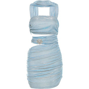 Női A-vonalú, ujjatlan ruha magas derékkal, egyszínű, poliészter/elasztán anyag, utcai hipster stílus