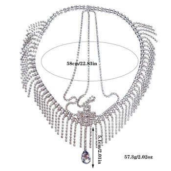 Медна лента за глава с кристали и висулка – електроплатина, независима опаковка, лицензирана частна марка, лято 2024