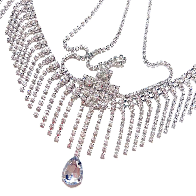 Медна лента за глава с кристали и висулка – електроплатина, независима опаковка, лицензирана частна марка, лято 2024