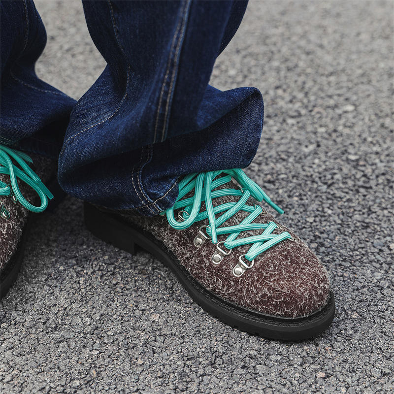 Vyriniai kasdieniai batai su stora padu, guma padas, Ox velvet viršus, apvali nosis