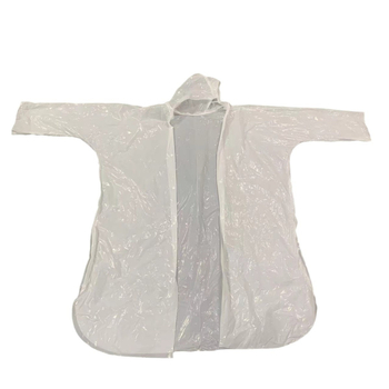 Vienkartinis lietaus pončas žygiams su PE audiniu, įprasto storio, 60–100 g, vienam asmeniui.