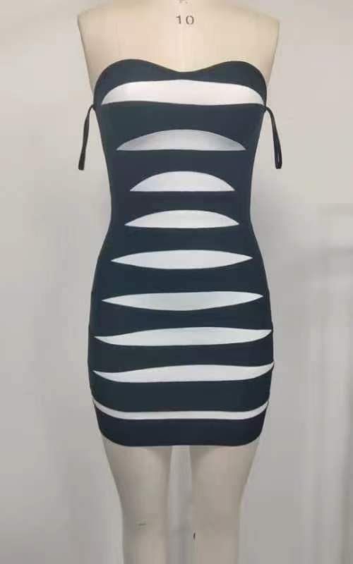 Rochie fără mâneci, tub-stil, talie înaltă, croială strânsă, viscoză cu plasă