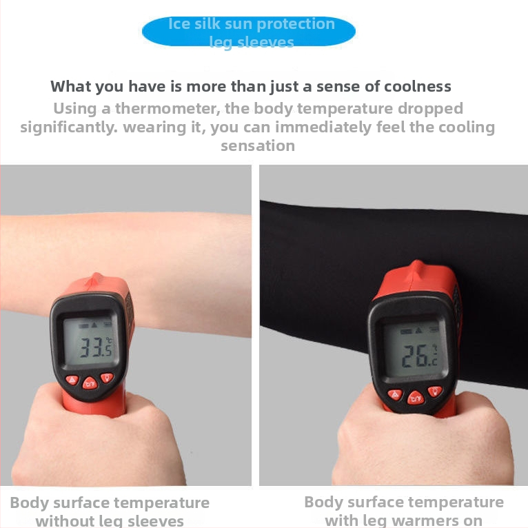 Velosipēdu kāju piedurknes ar UV aizsardzību, plānas vasaras, no ice silk neilona, universāls