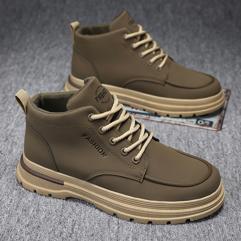 Vyriski aukšti Martin batai, PU viršus, EVA įdėklas, vandeniui atsparūs, neslystantys, injekciniu būdu suformuota padas, Pavasaris 2025