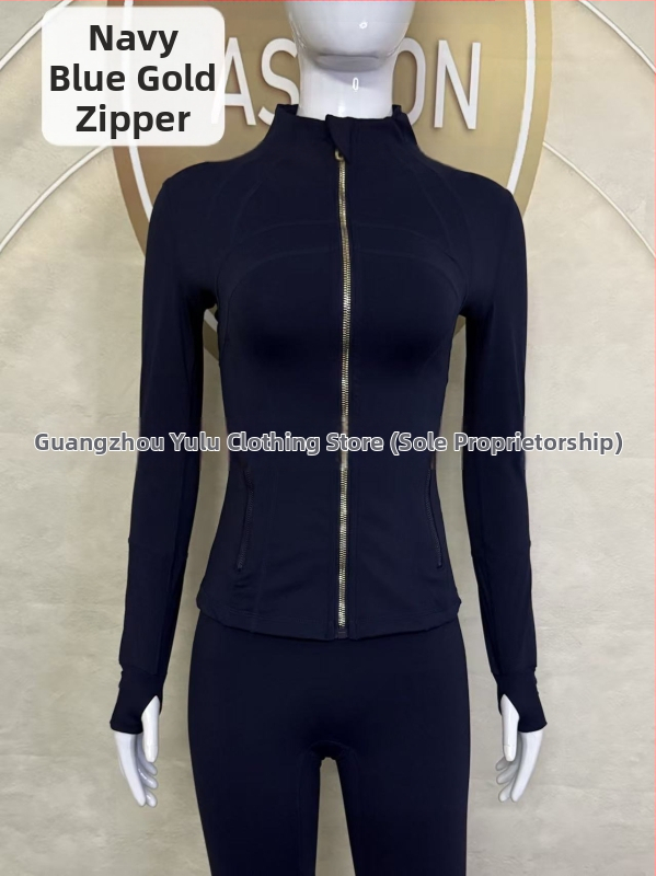 Sieviešu jaka ar stāvošu apkakli - slaids siluets, ātra žūšana un elpojamība, Nailons 75% / Spandex 25% ar Lycra, gūžu garums