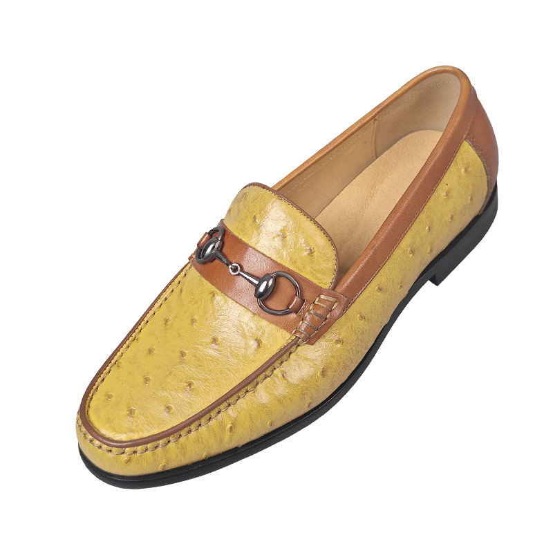 Vyriski odiniai loaferiai Slip-On, viršutinė dalis iš karvių odos, guma pada, apvali nosis, žemas kulnas