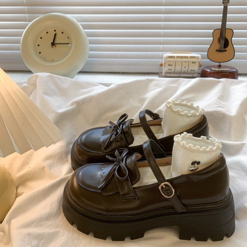 Damske loaferice - Okrugli vrh, PU gornji dio, Gumena potplata, Srednja peta 3-5 cm, Debeli potpetica, Rimski stil