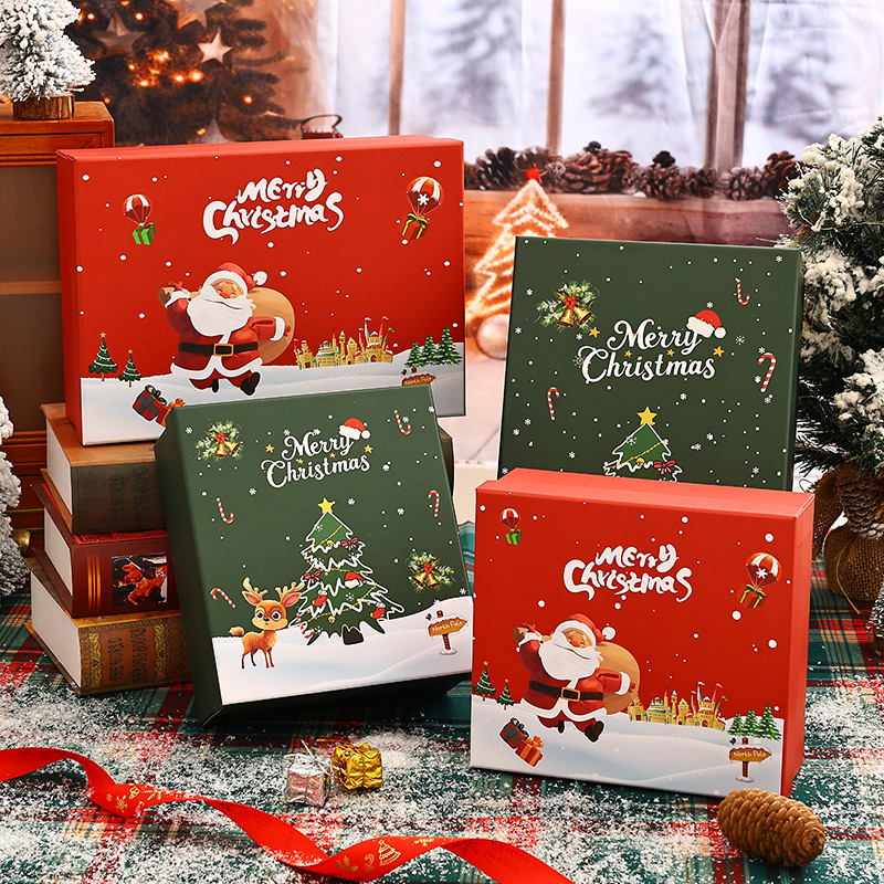 Set cutie cadou de Crăciun cu fular, pălărie, șosete și termos; Material: placă; Brand: Kaixin; Mește: gravură imprimată; Stil: Ziua Crăciunului; Tip cutie: stil brad, Moș Crăciun, sacoșă cadou