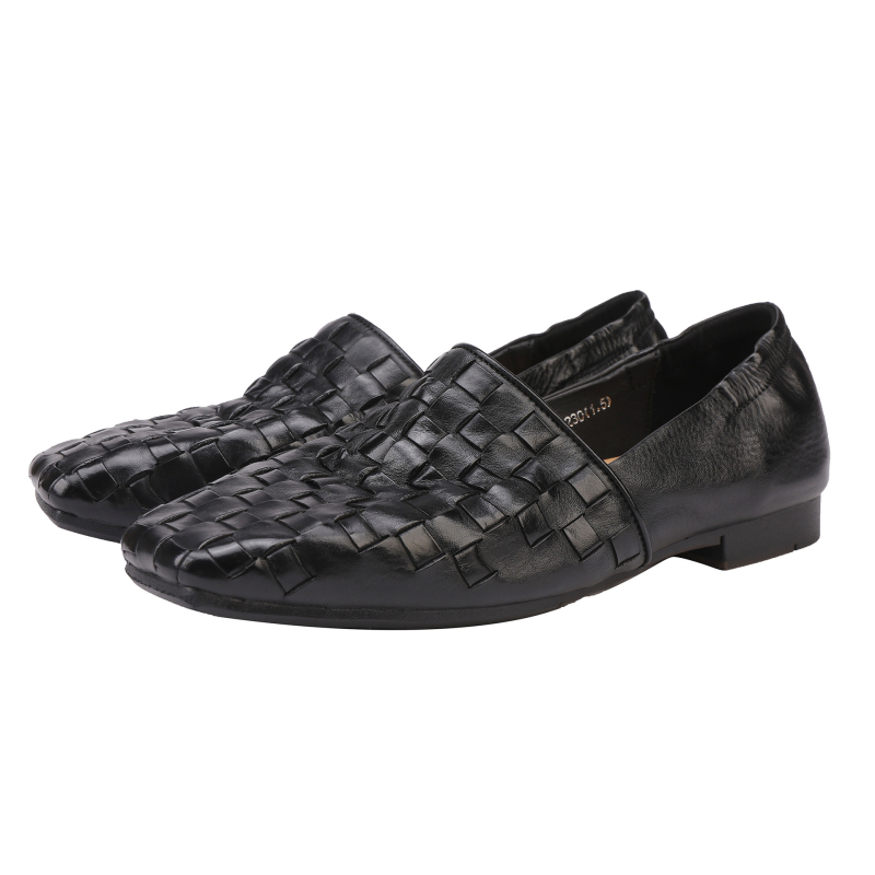 Ženske loafers – Kvadratni vrh, Gornji materijal: koža prvog sloja, Niska peta 1–3 cm, Gumena potplat, Unutarnji materijal: koža goveda