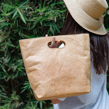 Geantă cadou din hârtie DuPont, cu închidere magnetică, interior căptușit cu buzunar cu fermoar, logo personalizabil, stil vintage