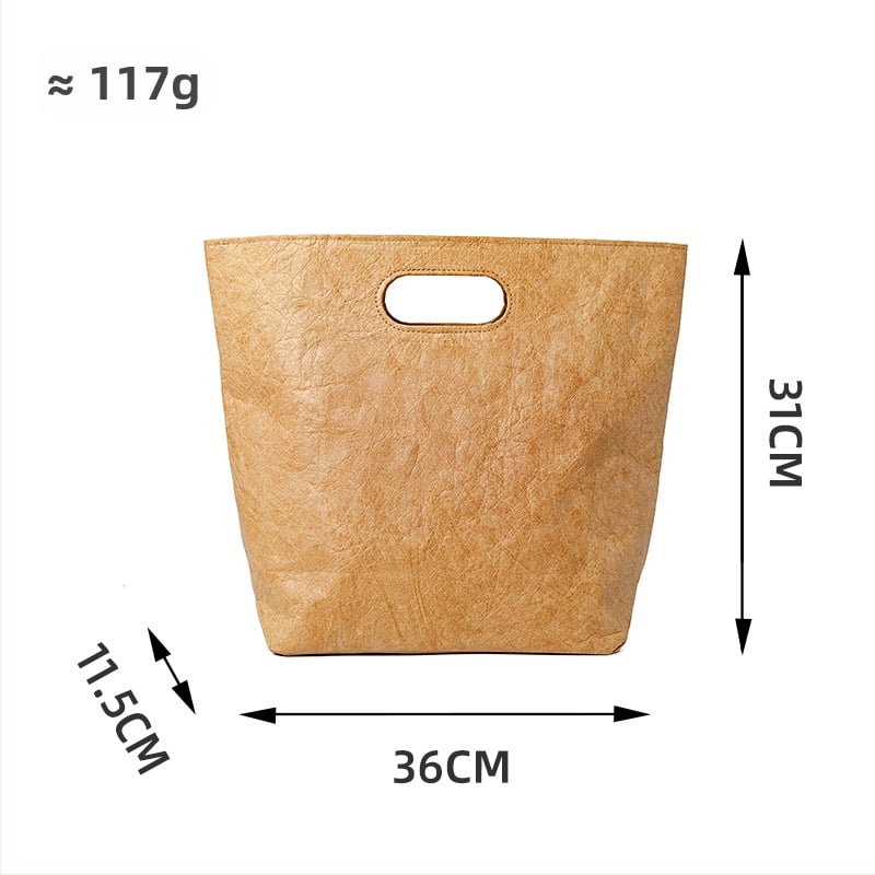 DuPont popieriaus dovanų maišelis su magnetiniu uždarymu, viduje kišenė su užtrauktuku, pritaikomas logotipas, retro stilius