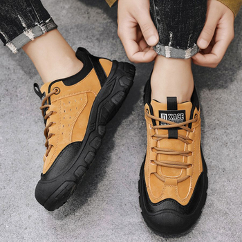 Vyrų žygių bateliai su PU viršutine dalimi, EVA įdėklas, injekcinio formavimo padas, žemas kulnas 1–3 cm