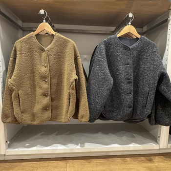 Ženski kardigan od imitacije kašmira i polar fleksa, casual, dugi rukavi, opušten kroj, topli fleec džemper/jakna, jesen-zima 2025, 479616