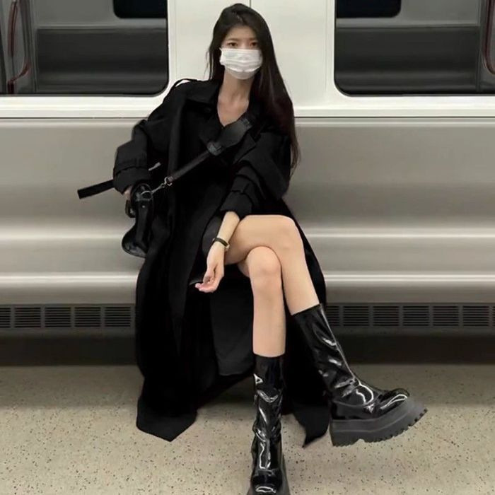 Ženski trench coat, jesen 2026, korejski stil, za sitnu figuru, srednja duljina, elegantan britanski stil, vrhunski dojam