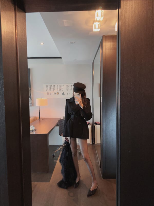 Jachetă scurtă din chenille pentru femei, cu rever, nasturi dubli, șnur talie, primăvara 2025