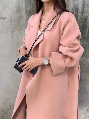 Anna Sicilijanska casual dugi dvostrani kašmir kaput za žene, korejski stil, jesen-zima, debeo