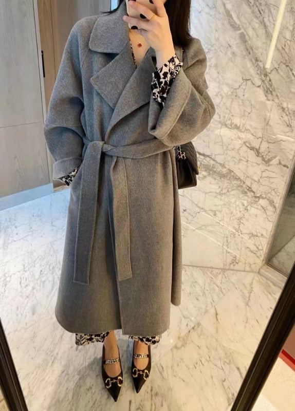 Anna Sicilijanska casual dugi dvostrani kašmir kaput za žene, korejski stil, jesen-zima, debeo