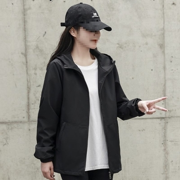 Ženska oversize jakna s kapuljom, podstava od flisa za jesen-zimu, američkog stila, casual