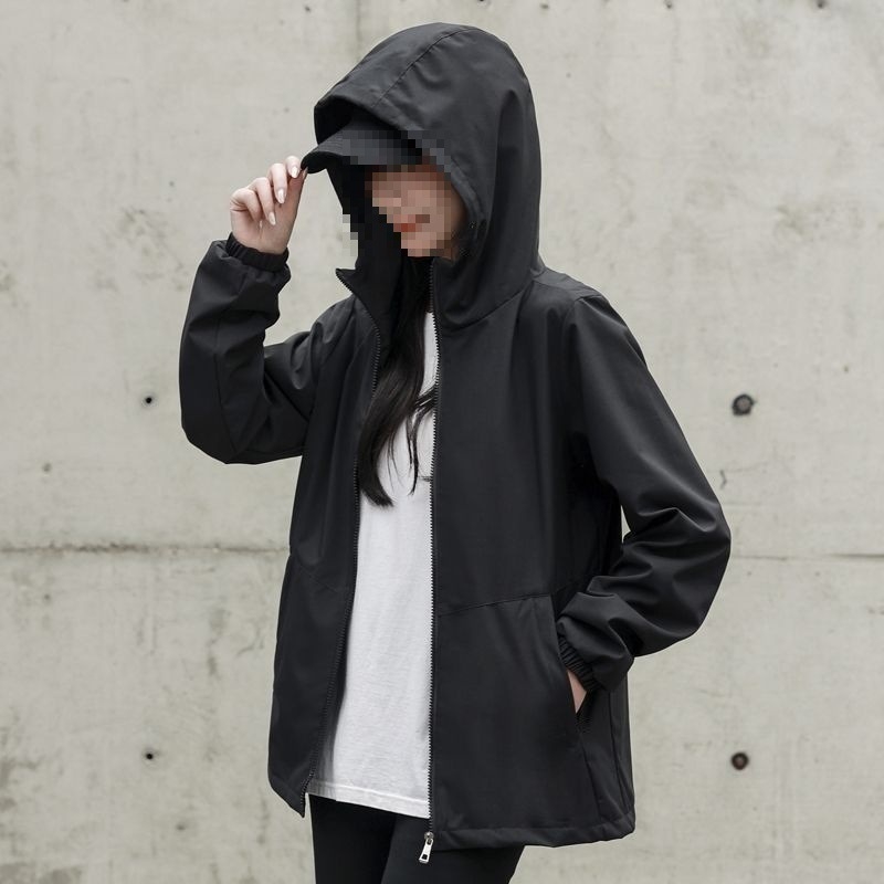 Ženska oversize jakna s kapuljom, podstava od flisa za jesen-zimu, američkog stila, casual