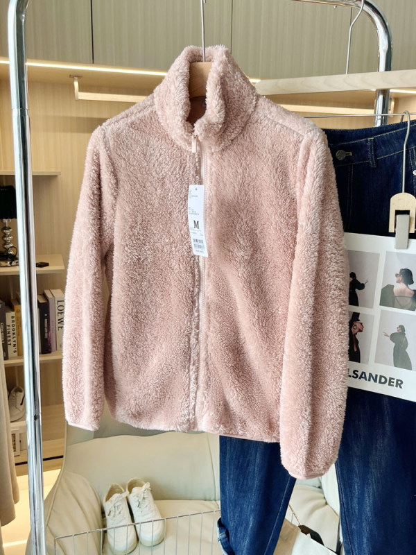 Palton damă toamnă 2024, croială Slim, fermoar, guler stand-up, model solid, poliester