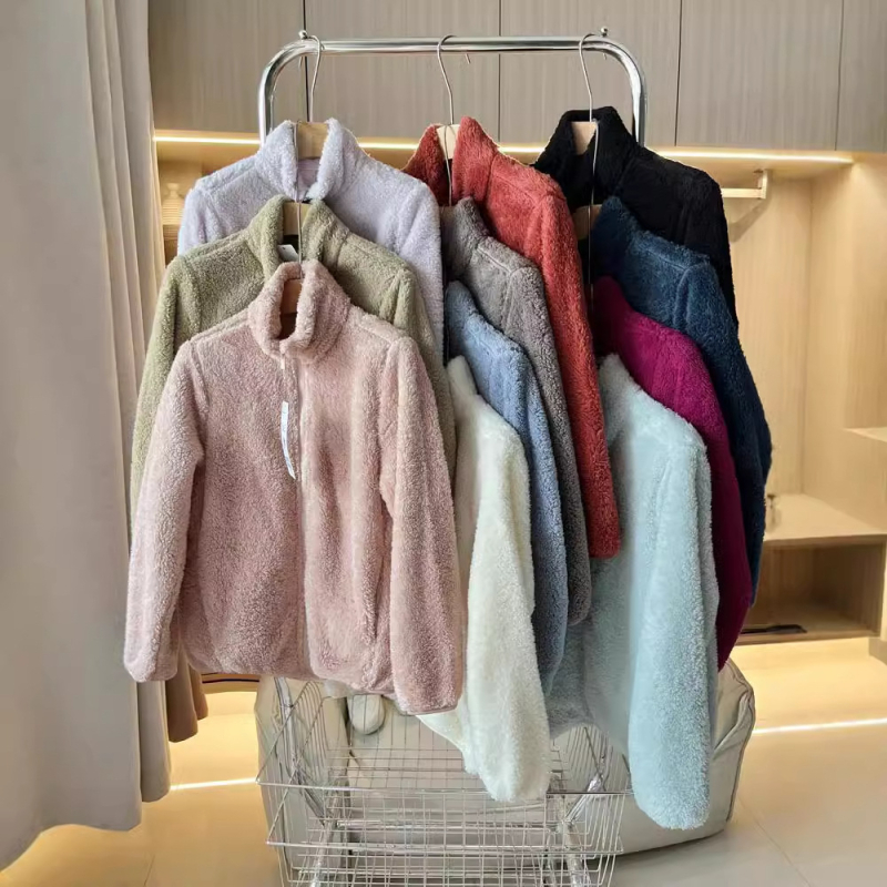 Palton damă toamnă 2024, croială Slim, fermoar, guler stand-up, model solid, poliester