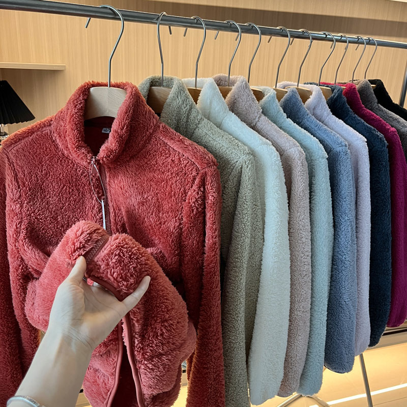 Palton damă toamnă 2024, croială Slim, fermoar, guler stand-up, model solid, poliester