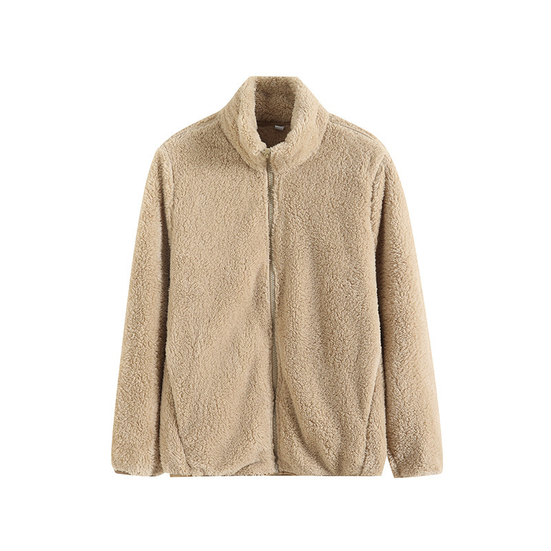 Palton damă toamnă 2024, croială Slim, fermoar, guler stand-up, model solid, poliester