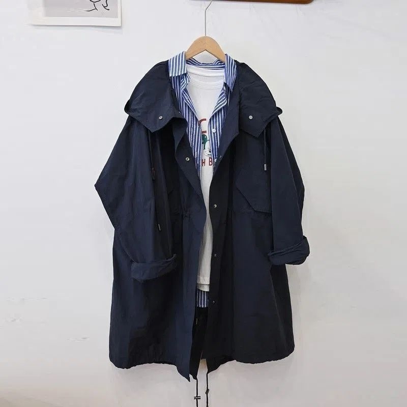 Geacă de damă cu glugă, lungime medie, poliester, fermoar, mâneci lungi, stil urban