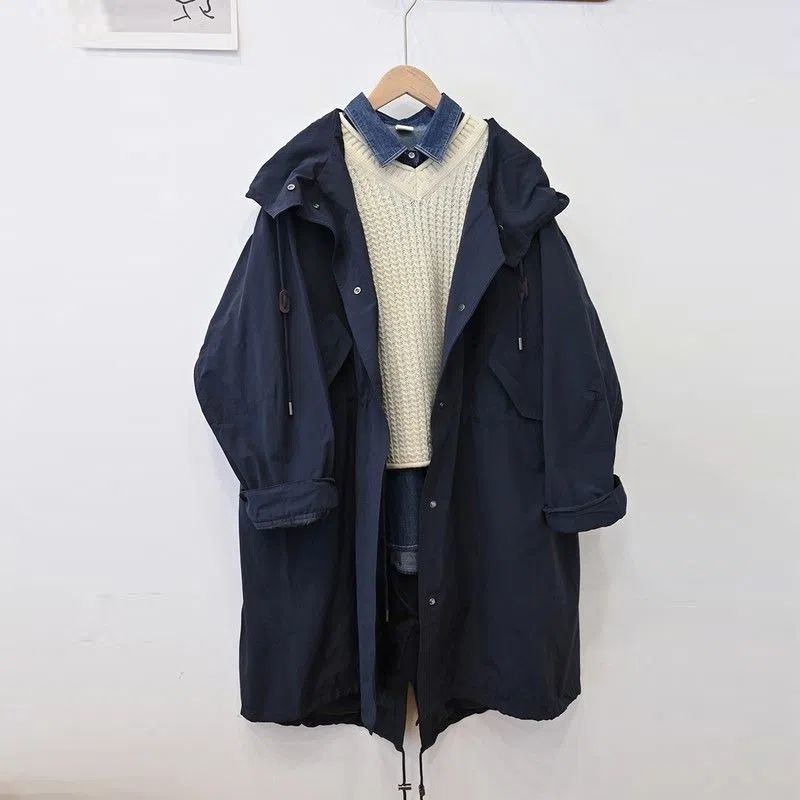Geacă de damă cu glugă, lungime medie, poliester, fermoar, mâneci lungi, stil urban